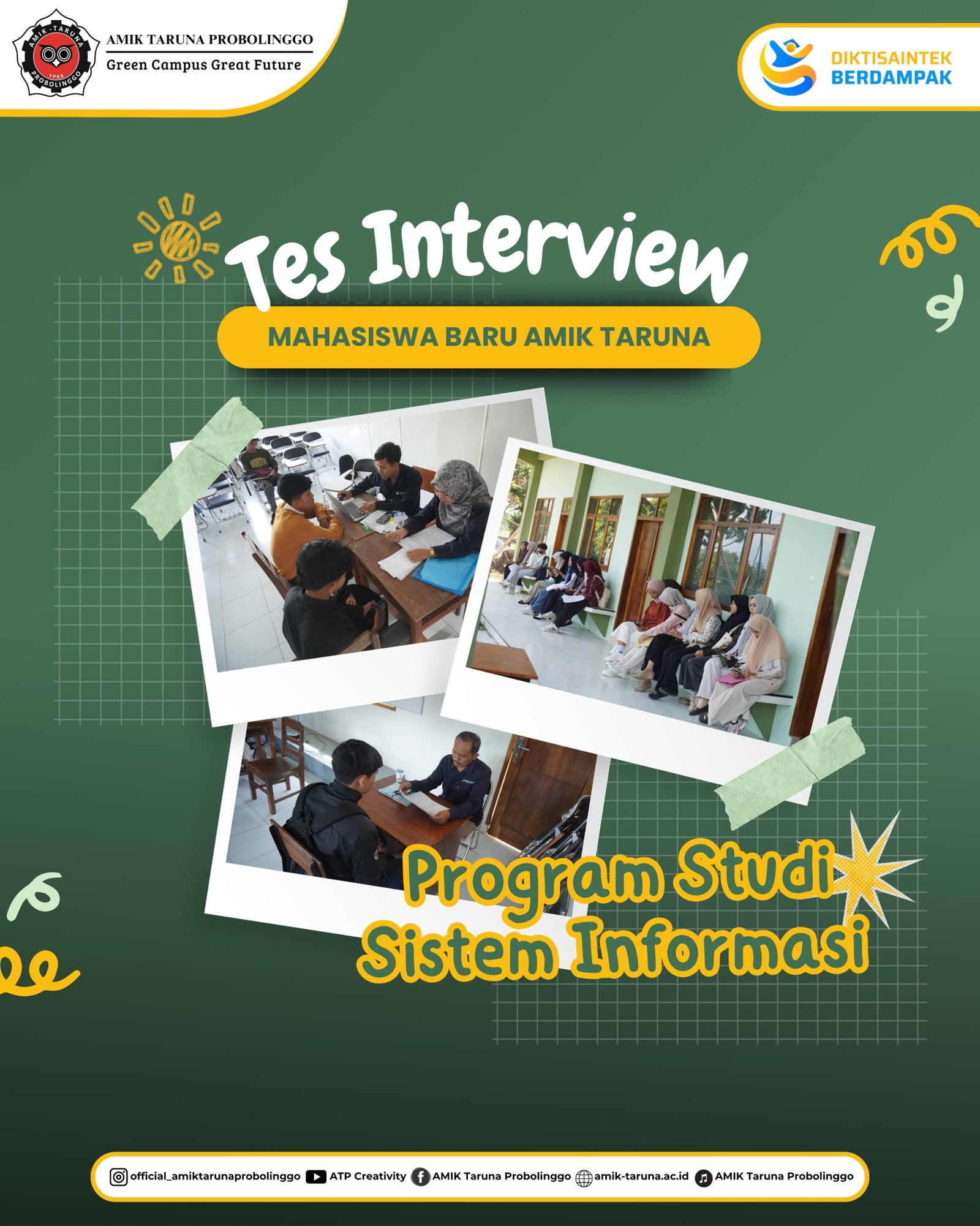 Tes Interview Mahasiswa Baru AMIK Taruna ✨ Program Studi Sistem Informasi